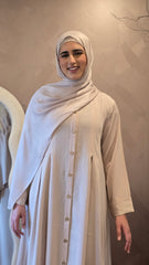 Regal Fold Nude Abaya