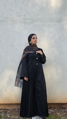 Noir Pleatline Abaya