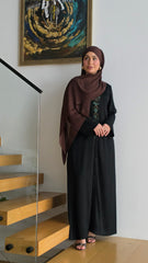 Black Ember Embellished Abaya