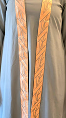 Powder Blue Lace Panel Abaya