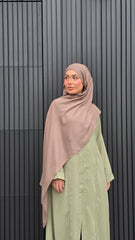 Dusty Pistachio Lace Abaya