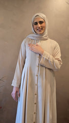 Regal Fold Nude Abaya