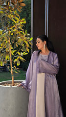 Lilac Crystal Abaya Set
