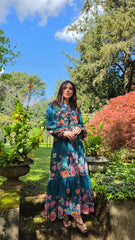 Teal Blossom Grace Dress