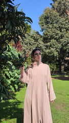 Nude Grace Pleated Abaya
