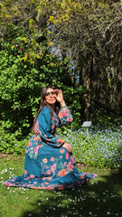 Teal Blossom Grace Dress