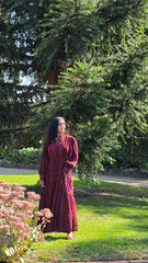 Crimson Frame Tiered Dress