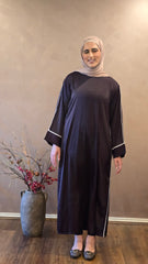 Dark Purple Veil Closed Abaya