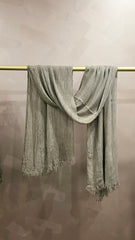 Dove Grey Crinkle Rayon Hijab