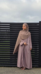 Blush Lace Abaya Set
