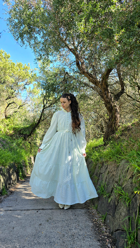 Soft Mint Tiered Dress