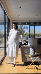 White Long Co-ord Set