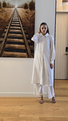 White Long Co-ord Set