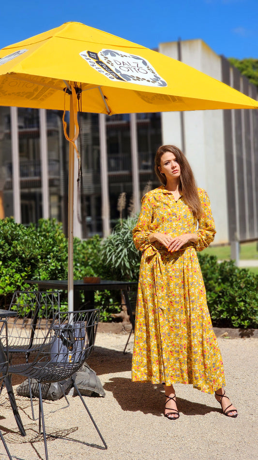 Ditsy Mustard Dress