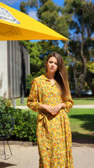 Ditsy Mustard Dress