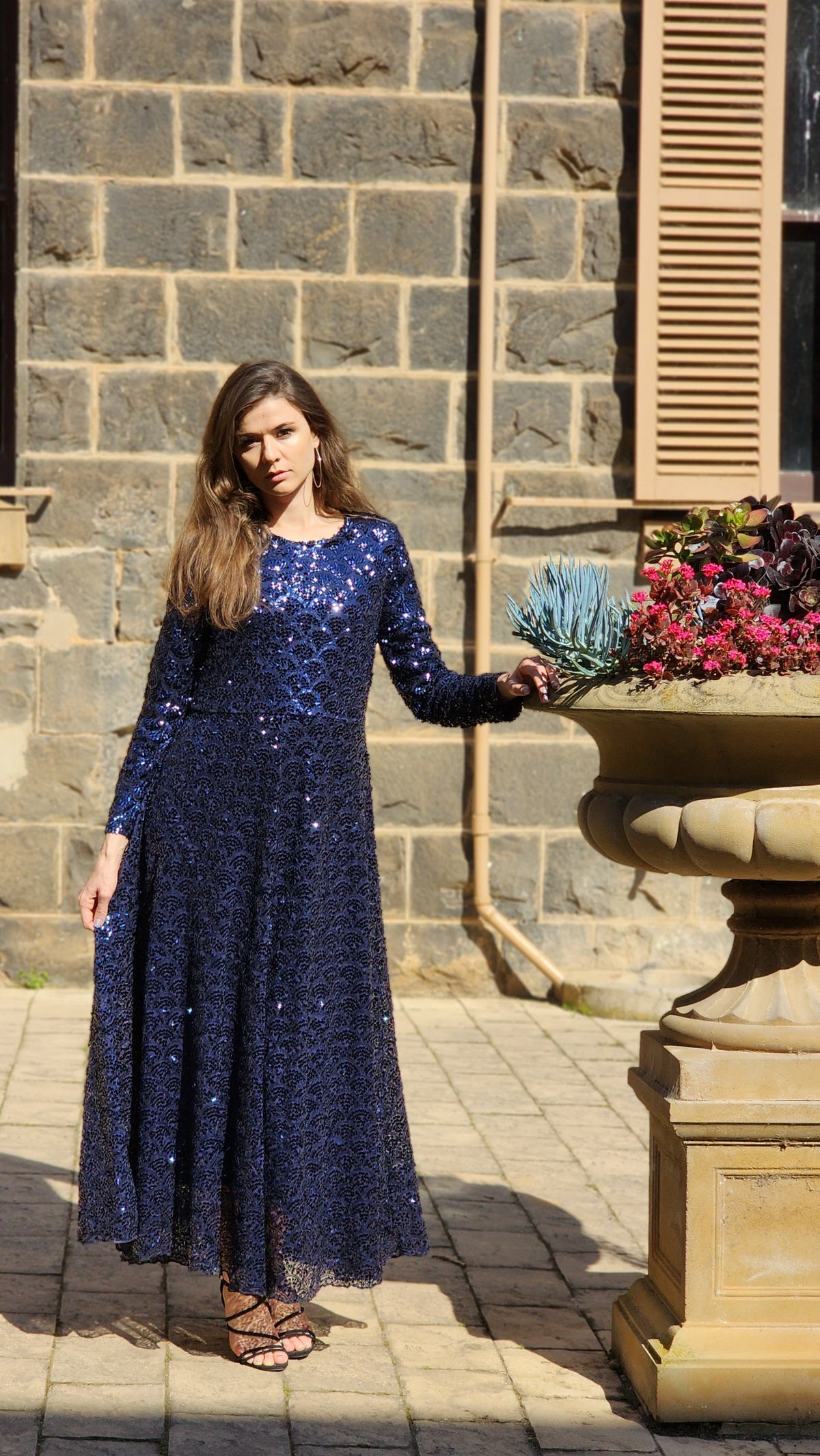 Blue Sequin Sparkle Dress