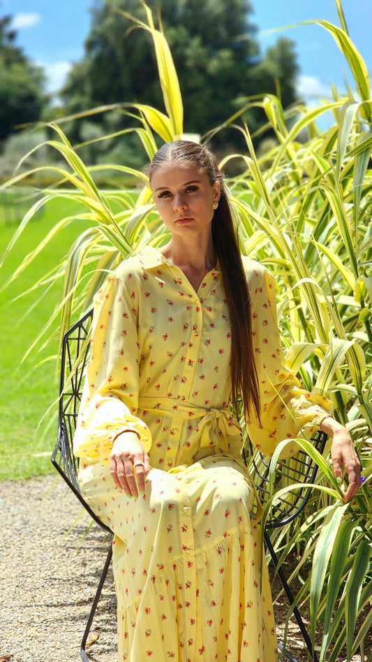 Yellow Tea Rose Dress