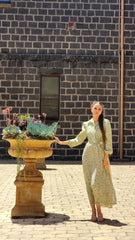 Mint Green Floral Maxi Dress