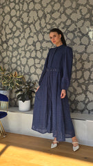Navy Broderie Dress