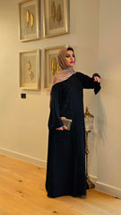 Luxe Embellished Black Abaya