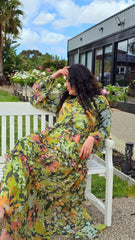 Jungle Canopy Frill Detail Dress