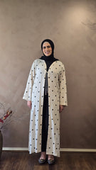 Embroidered Linen Abaya