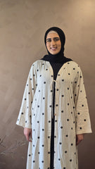 Embroidered Linen Abaya