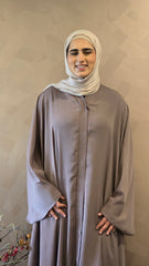 Light Purple Free Size Flowy Abaya
