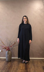 Midnight Shimmer Lace Abaya