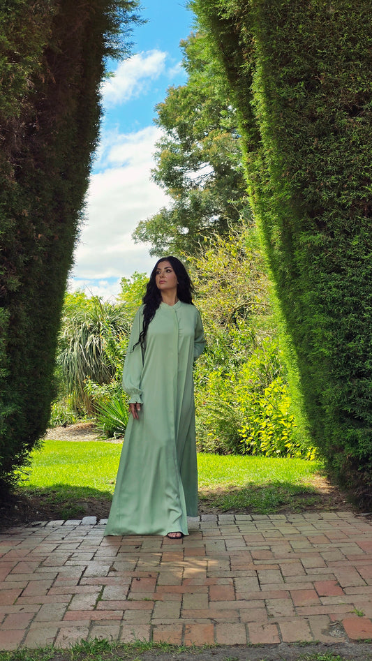 Classic Garden Abaya With Elastic Cuffs