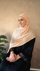 Peach Dirty Rayon Wrinkled Hijab