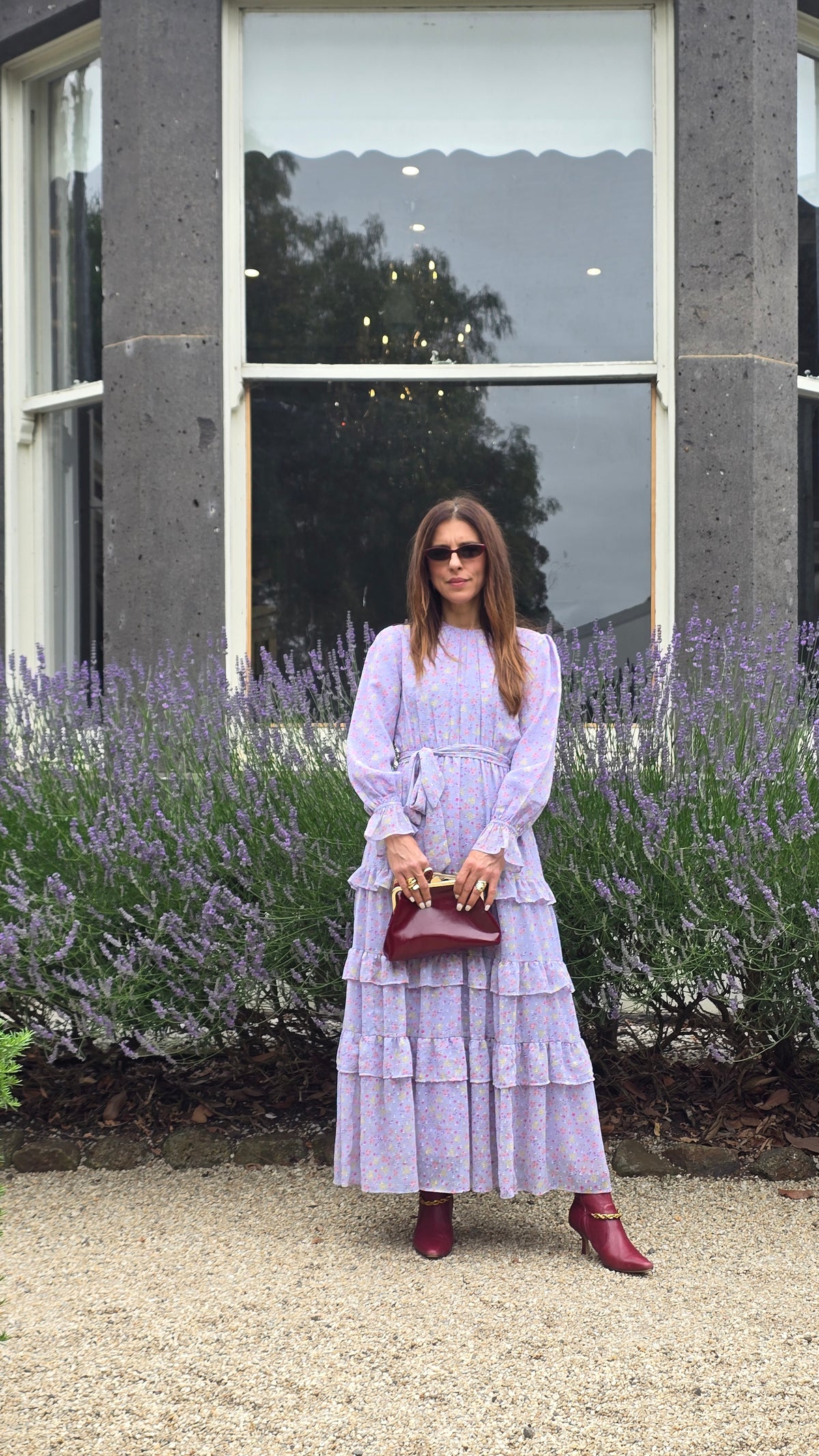 Lavender Drift Tiered Cascade Dress