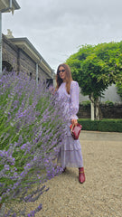 Lavender Drift Tiered Cascade Dress