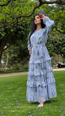 Wisteria Whisper Tiered Cascade Dress