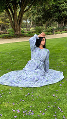 Wisteria Whisper Tiered Cascade Dress