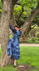 Ocean Drift Tiered Cascade Dress