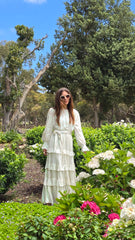 Ethereal Pearl Tiered Cascade Dress