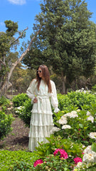 Ethereal Pearl Tiered Cascade Dress