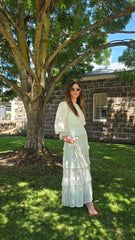 Ethereal Pearl Tiered Cascade Dress