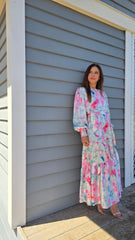 Watercolour Canvas Maxi Dress