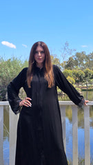 Black Lace Statement Abaya