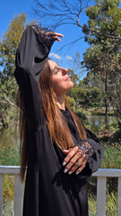 Black Lace Statement Abaya