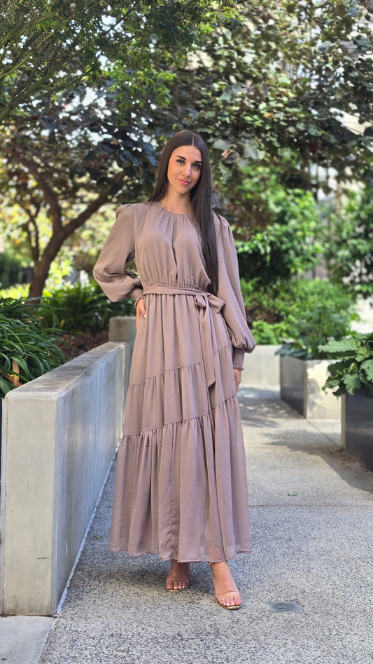 Mud Brown Tiered Maxi - Classic Edition