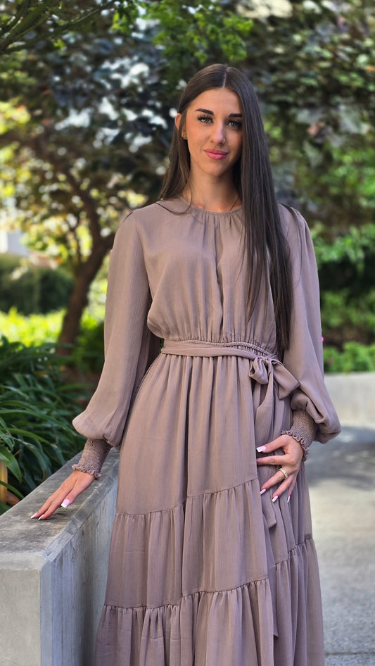 Mud Brown Tiered Maxi - Classic Edition