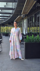 Pastel Canvas Lace Tiered Dress