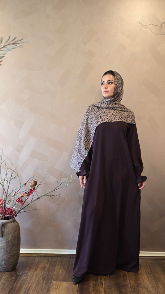Dark Chocolate Closed Abaya