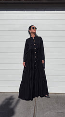 Black Cascade Abaya