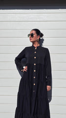 Black Cascade Abaya