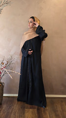 Whisper of Gold Back Abaya