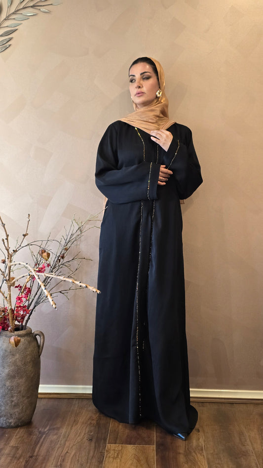 Whisper of Gold Back Abaya